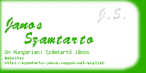 janos szamtarto business card